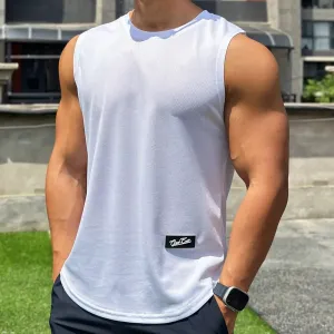 Summer Men's Round Neck Sleeveless Vest - Lightweight and Breathable Sports Fitness Top