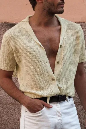Summer Thin Loose Short-sleeved Knitted Sweater
