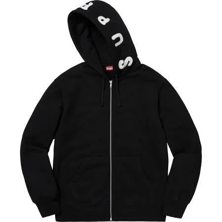 Supreme Bone Zip Up Sweatshirt Black/Light Olive 2018 (FW18SW17) Men's Size M-L