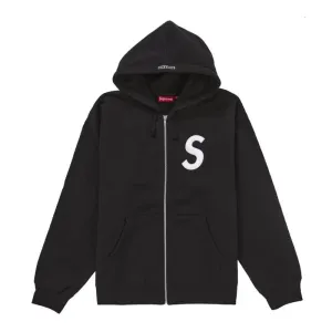 Supreme S Logo Zip Up Hooded Sweatshirt (FW24) Black
