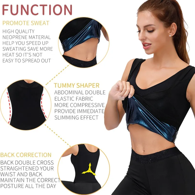Sweat Sauna Body Shaper Waist Trainer Weight Loss Vest