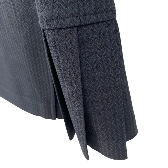 Tahari ASL Chevron Skirt Suit Black Chevron Pattern Women's 16