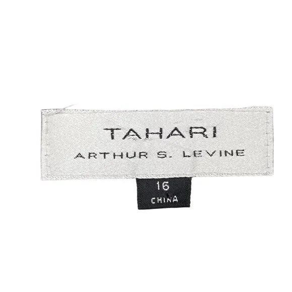 Tahari ASL Chevron Skirt Suit Black Chevron Pattern Women's 16