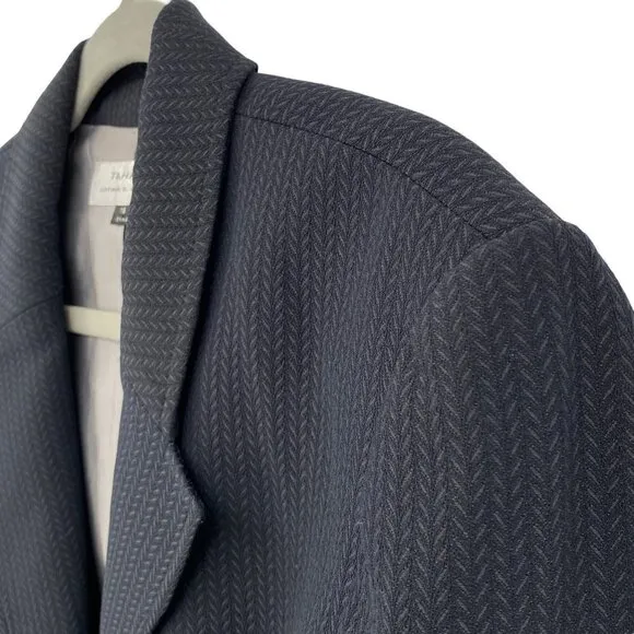 Tahari ASL Chevron Skirt Suit Black Chevron Pattern Women's 16