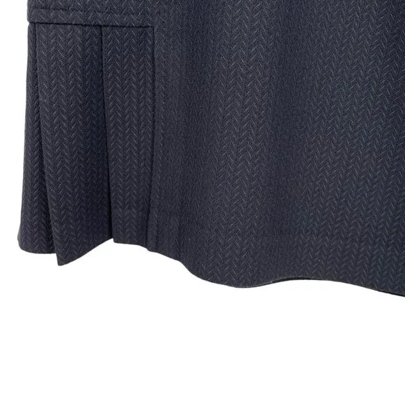 Tahari ASL Chevron Skirt Suit Black Chevron Pattern Women's 16