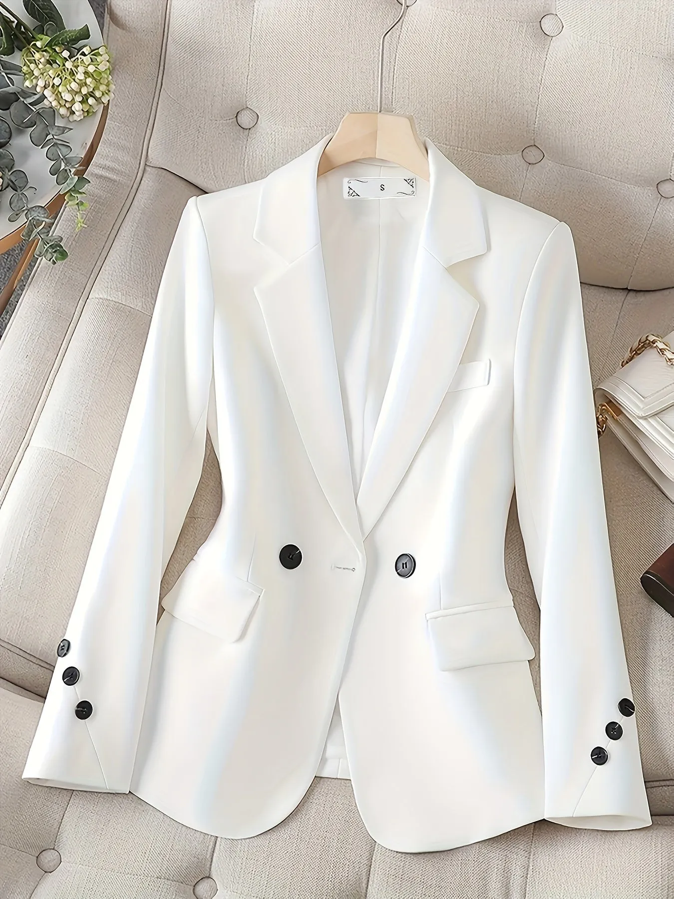 TailorCraft™ | Women's Classic Single-Button Blazer | Tailored Fit, Lightweight Fabric & Versatile Style