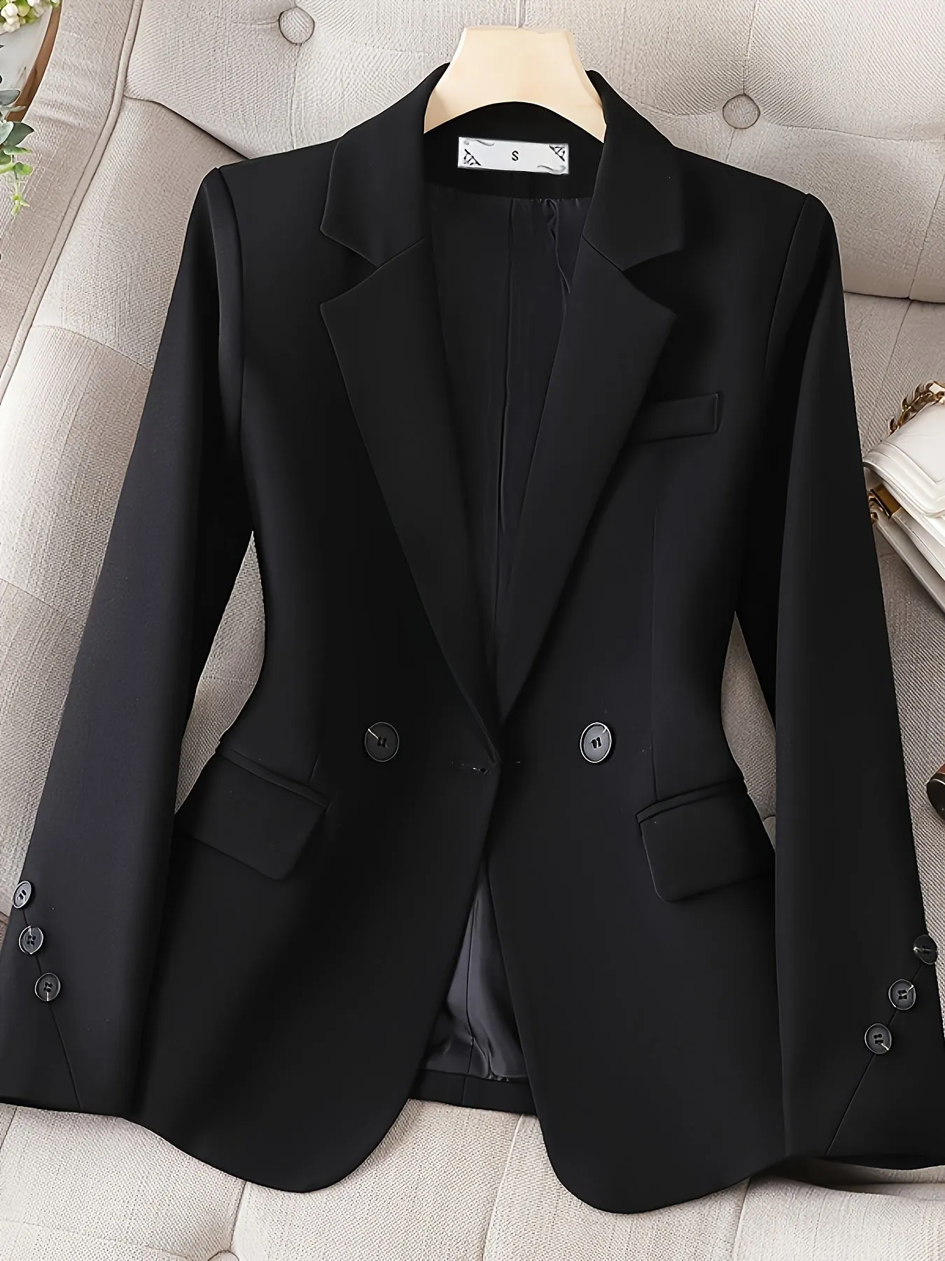 TailorCraft™ | Women's Classic Single-Button Blazer | Tailored Fit, Lightweight Fabric & Versatile Style
