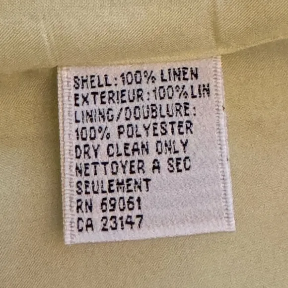Talbots Irish Linen Blazer Green Boxy Jacket 12  Spring Summer Business Casual