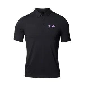 Tau Epsilon Phi lululemon Evolution Short-Sleeve Polo - Black