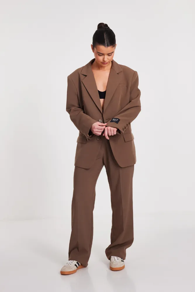 Taupe Petite Trousers