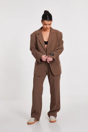 Taupe Petite Trousers