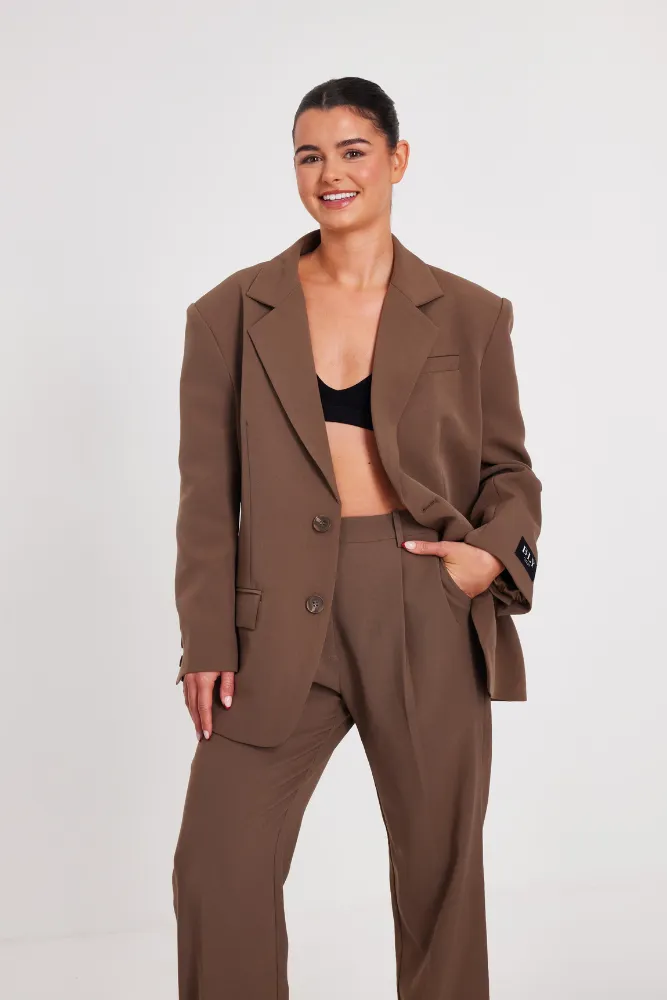 Taupe Petite Trousers
