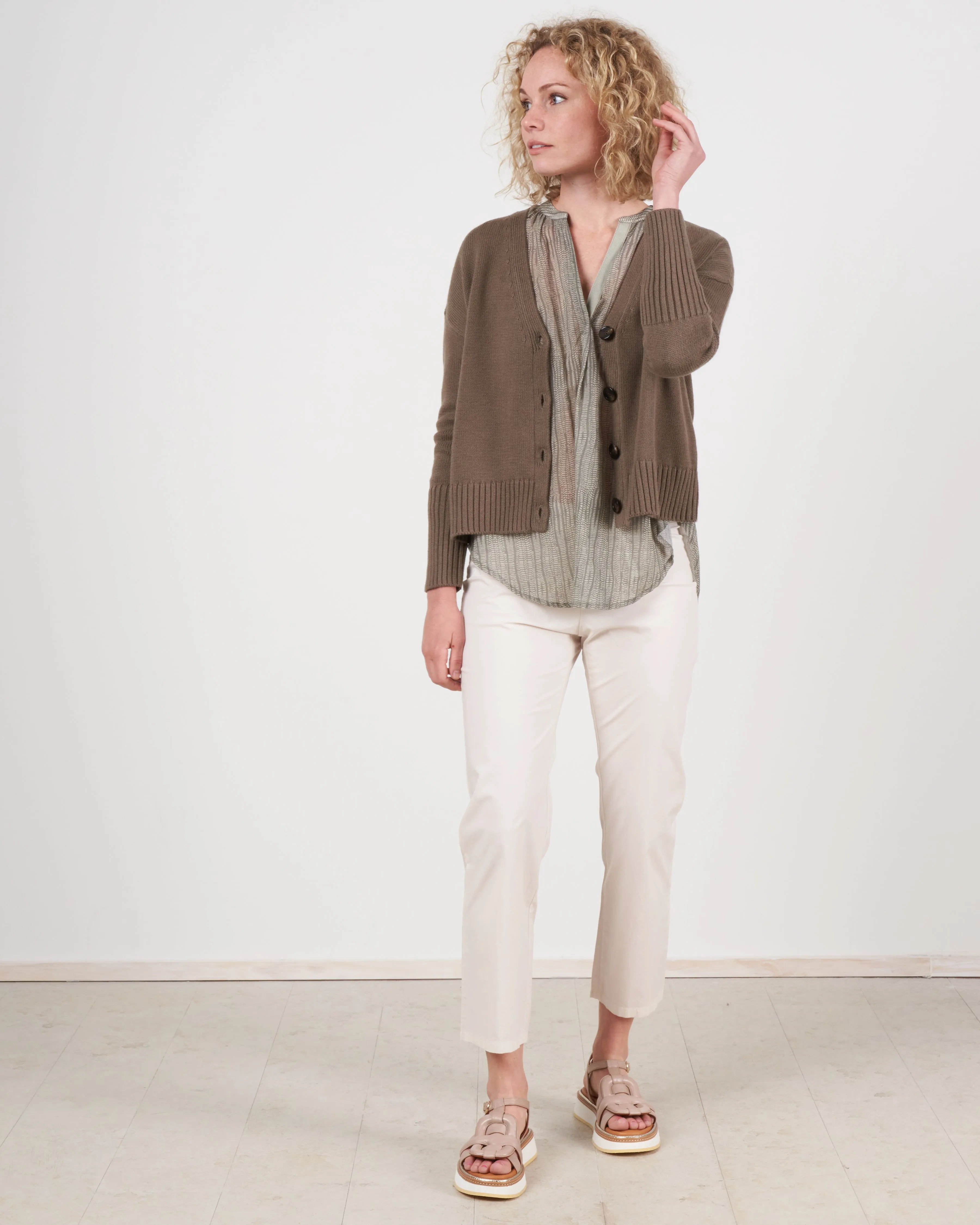 taylor cotton cashmere buttondown - cypress