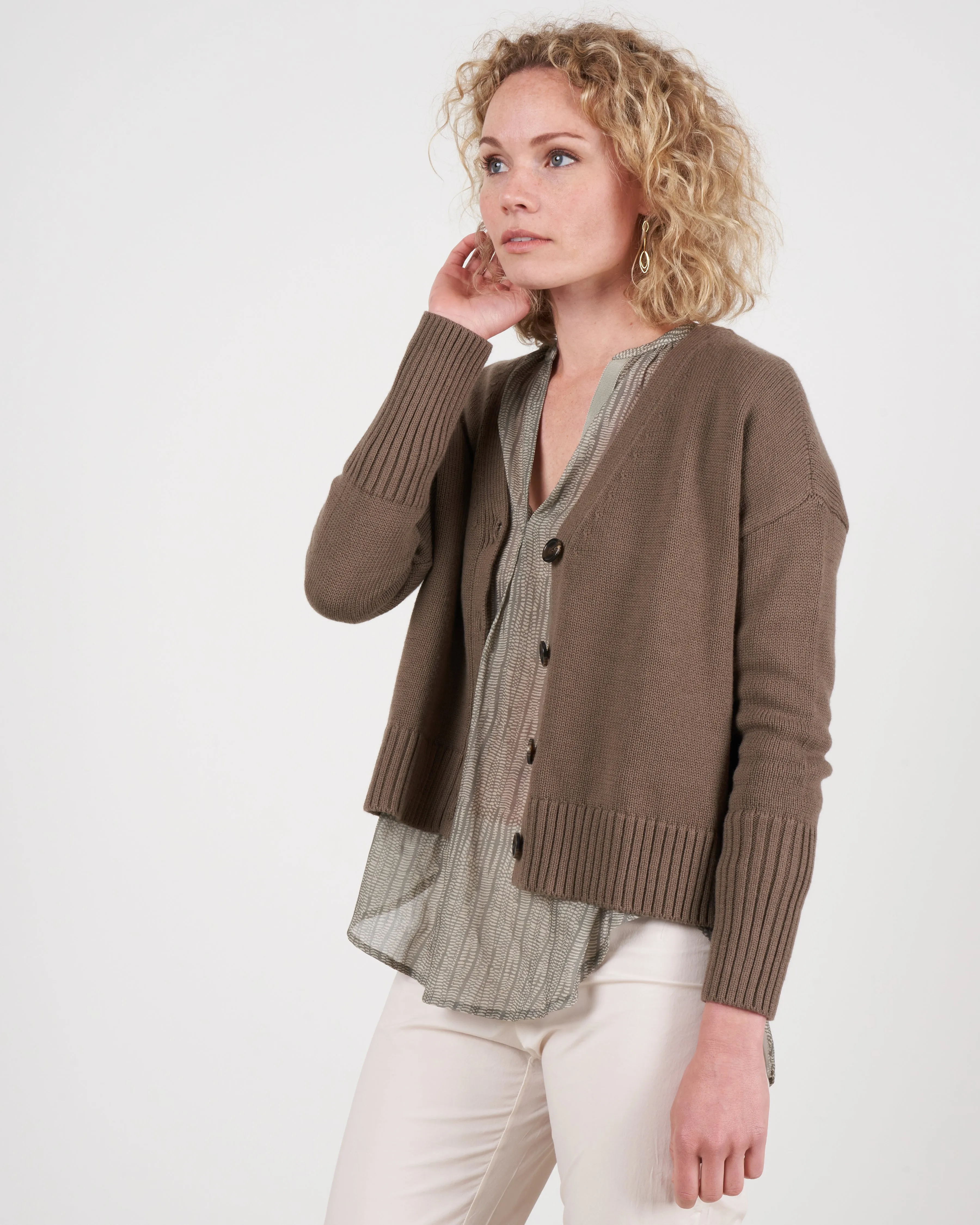 taylor cotton cashmere buttondown - cypress