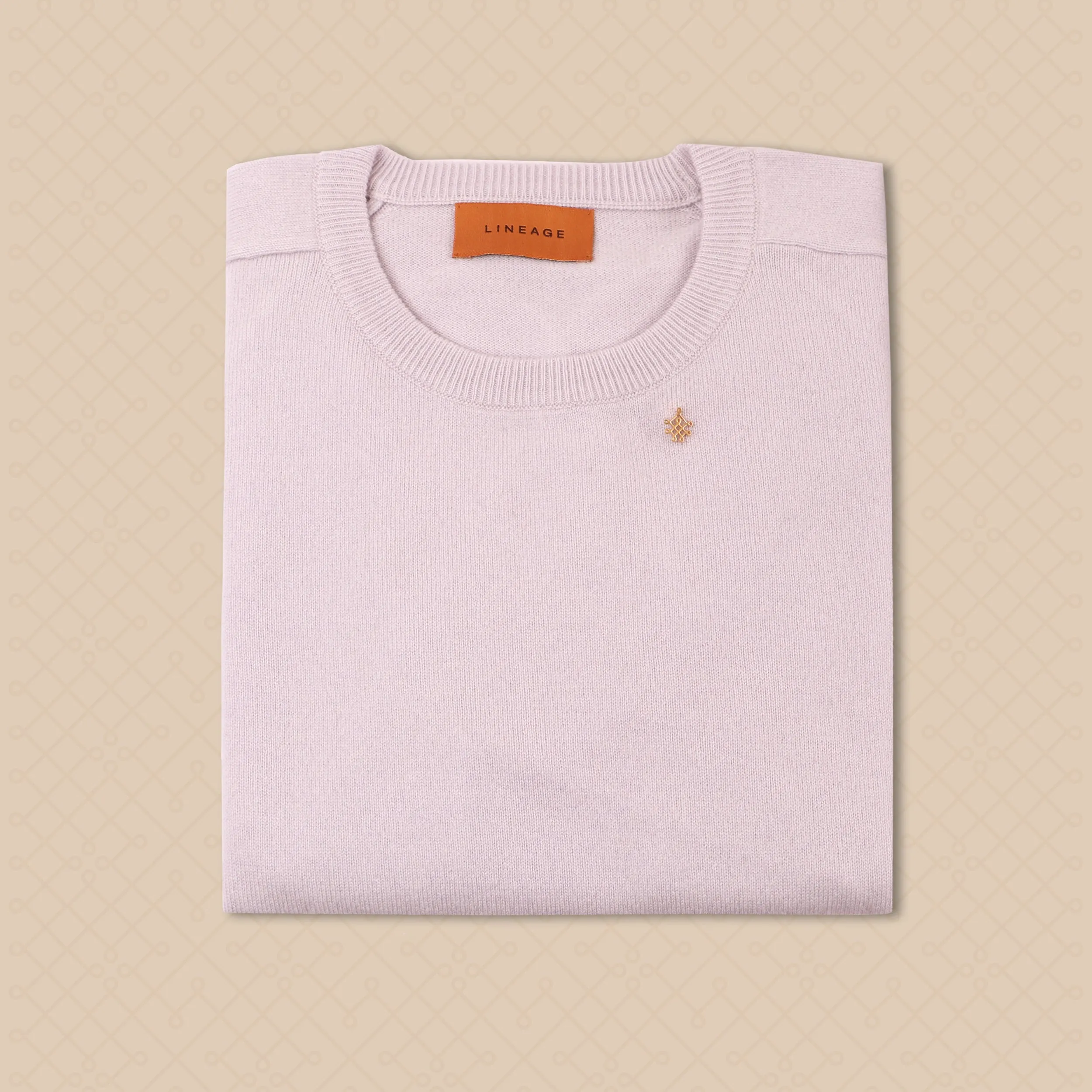 THE ANNELISE | Crew Cashmere Sweater - Ghost Grey