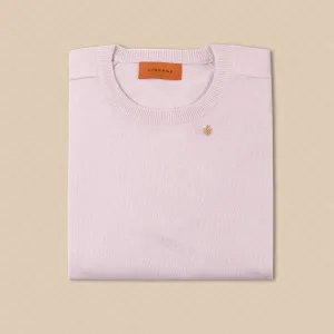 THE ANNELISE | Crew Cashmere Sweater - Ghost Grey