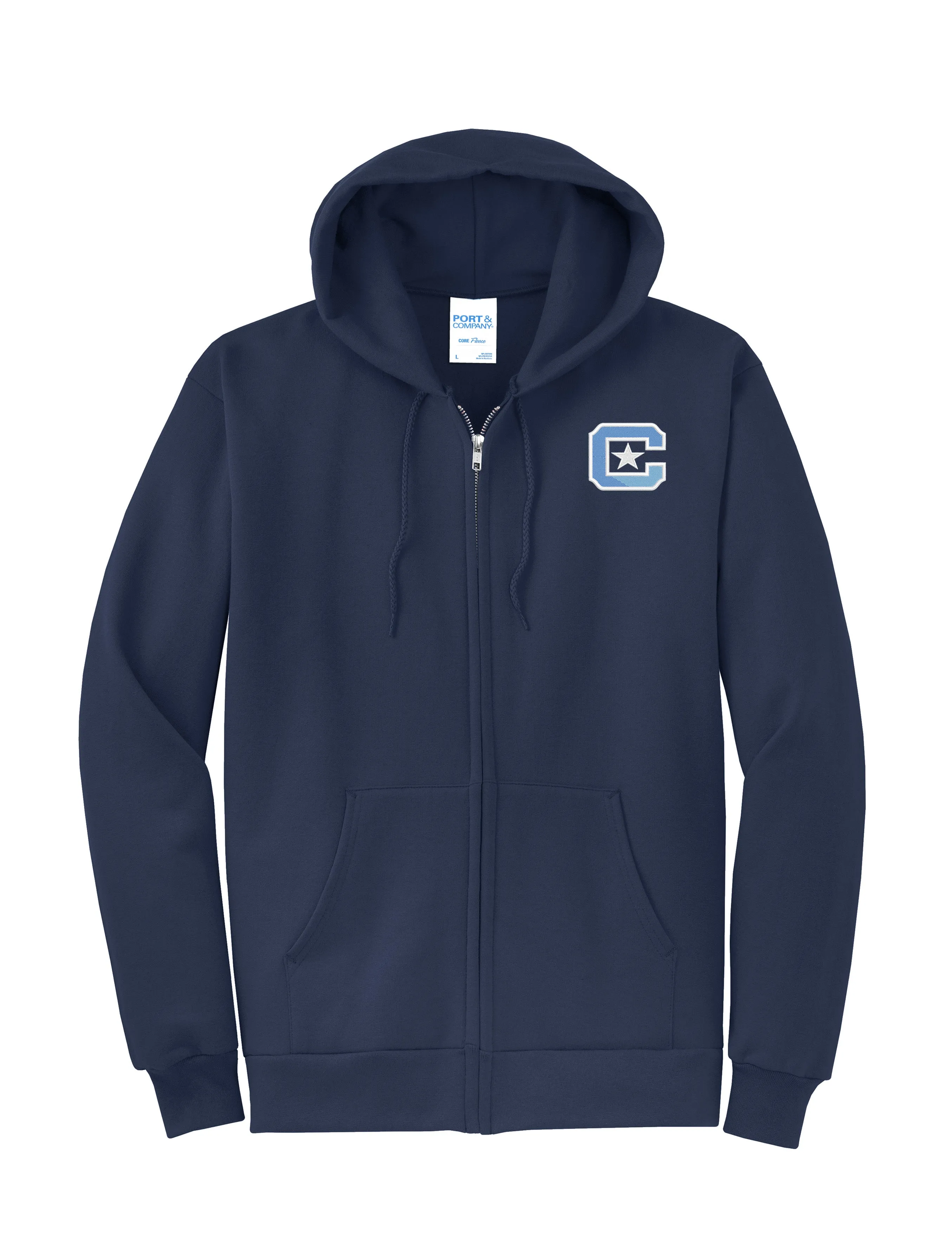 The Citadel Block C Core Fleece Full-Zip Hooded Sweatshirt