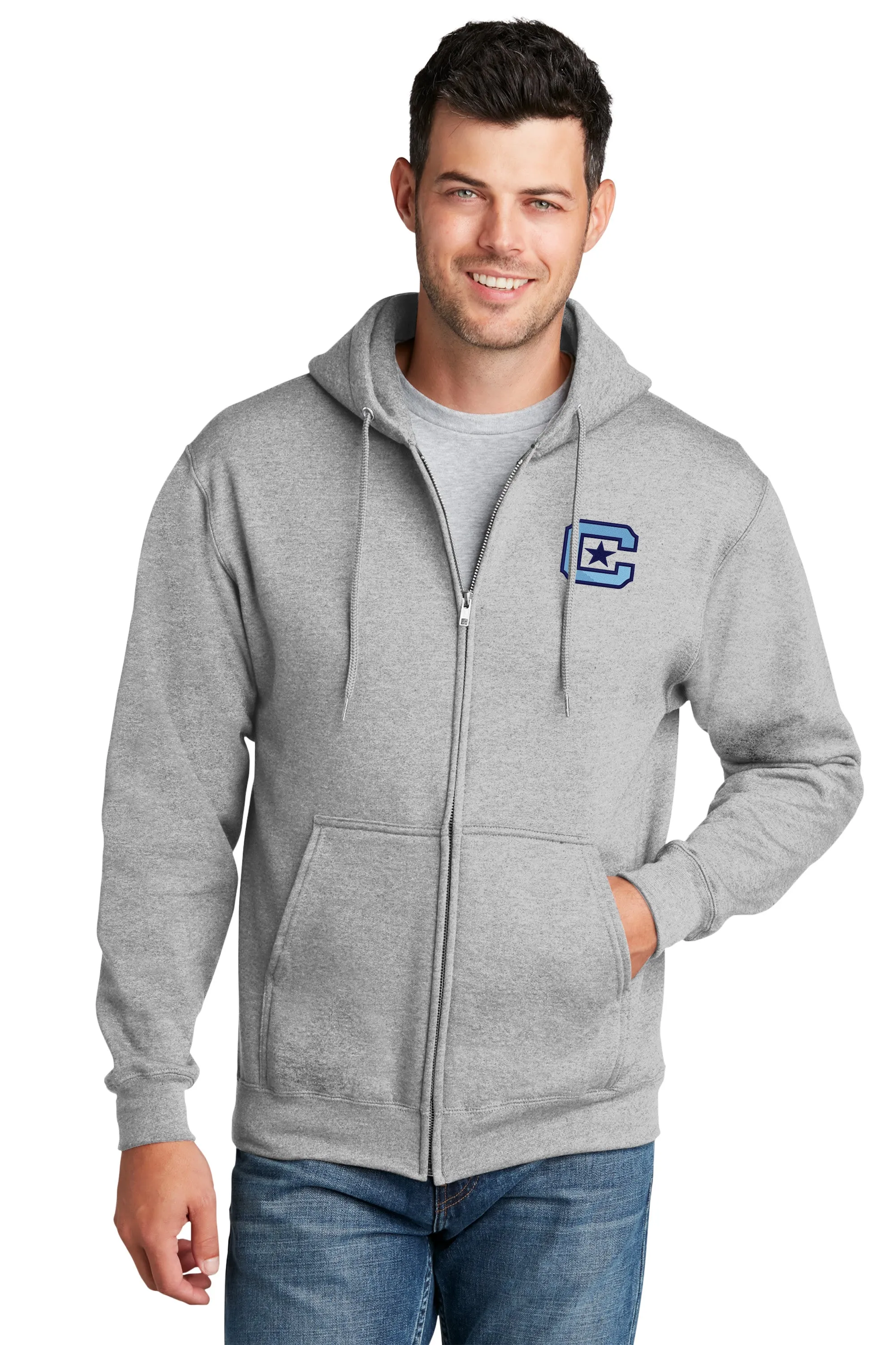 The Citadel Block C Core Fleece Full-Zip Hooded Sweatshirt