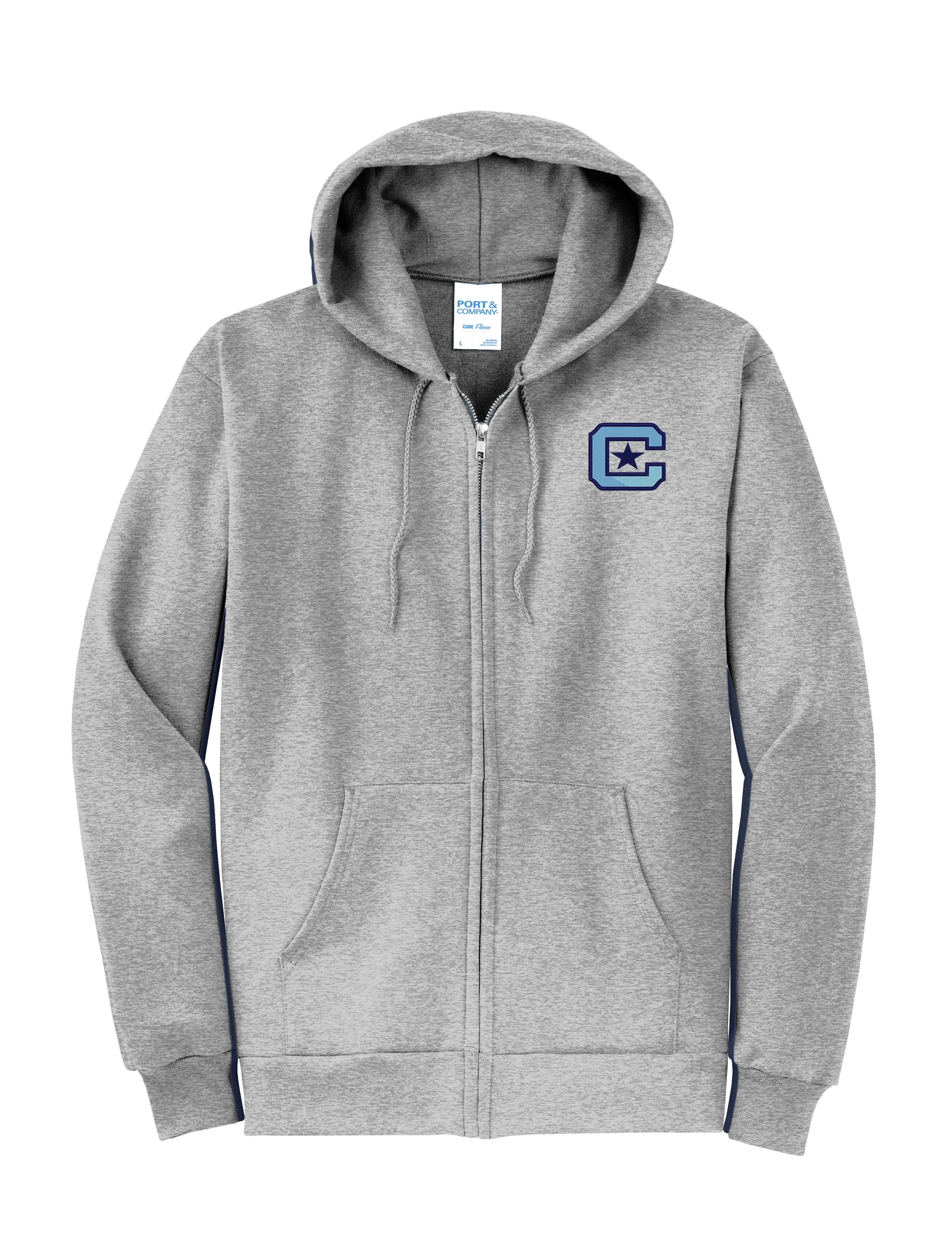 The Citadel Block C Core Fleece Full-Zip Hooded Sweatshirt