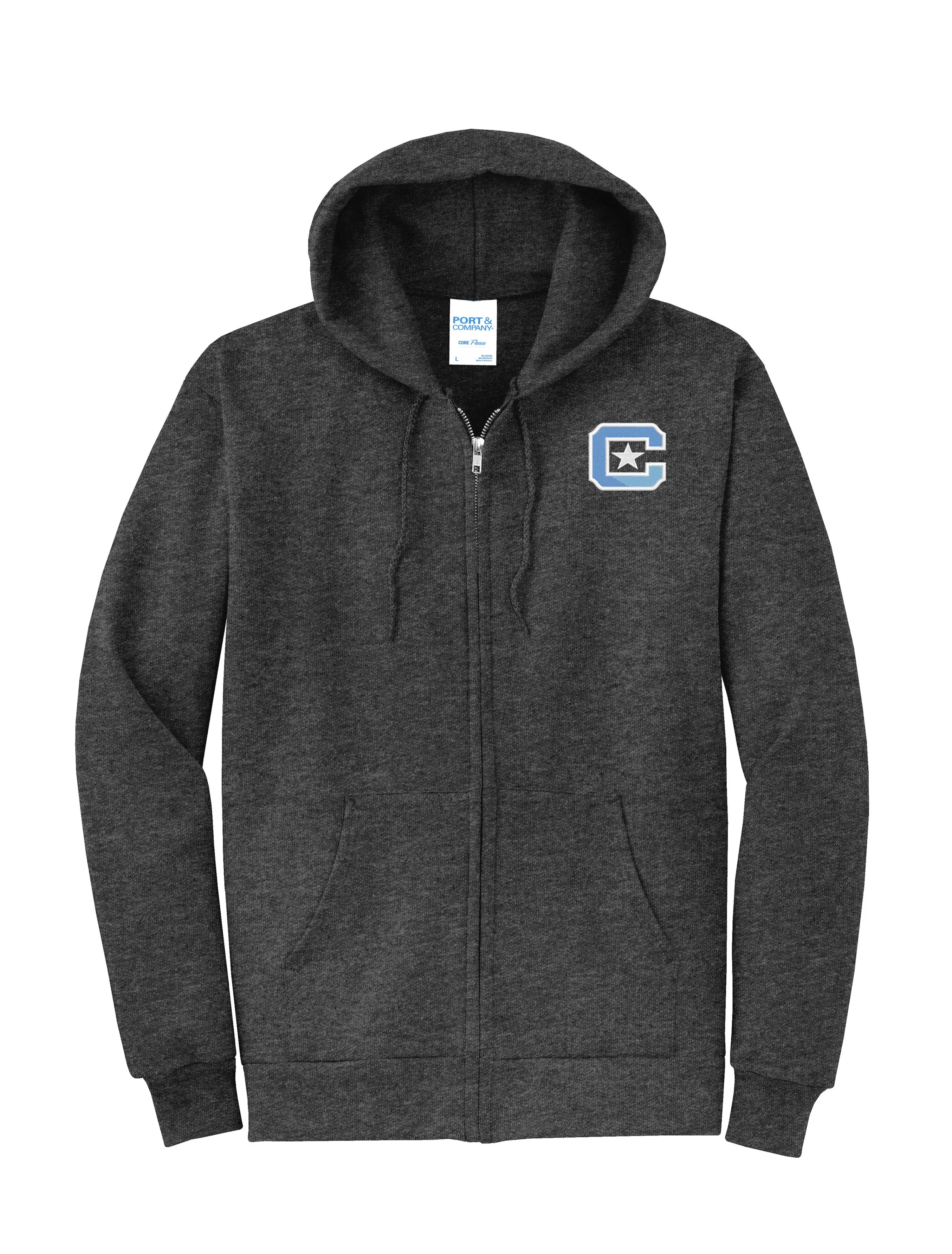 The Citadel Block C Core Fleece Full-Zip Hooded Sweatshirt