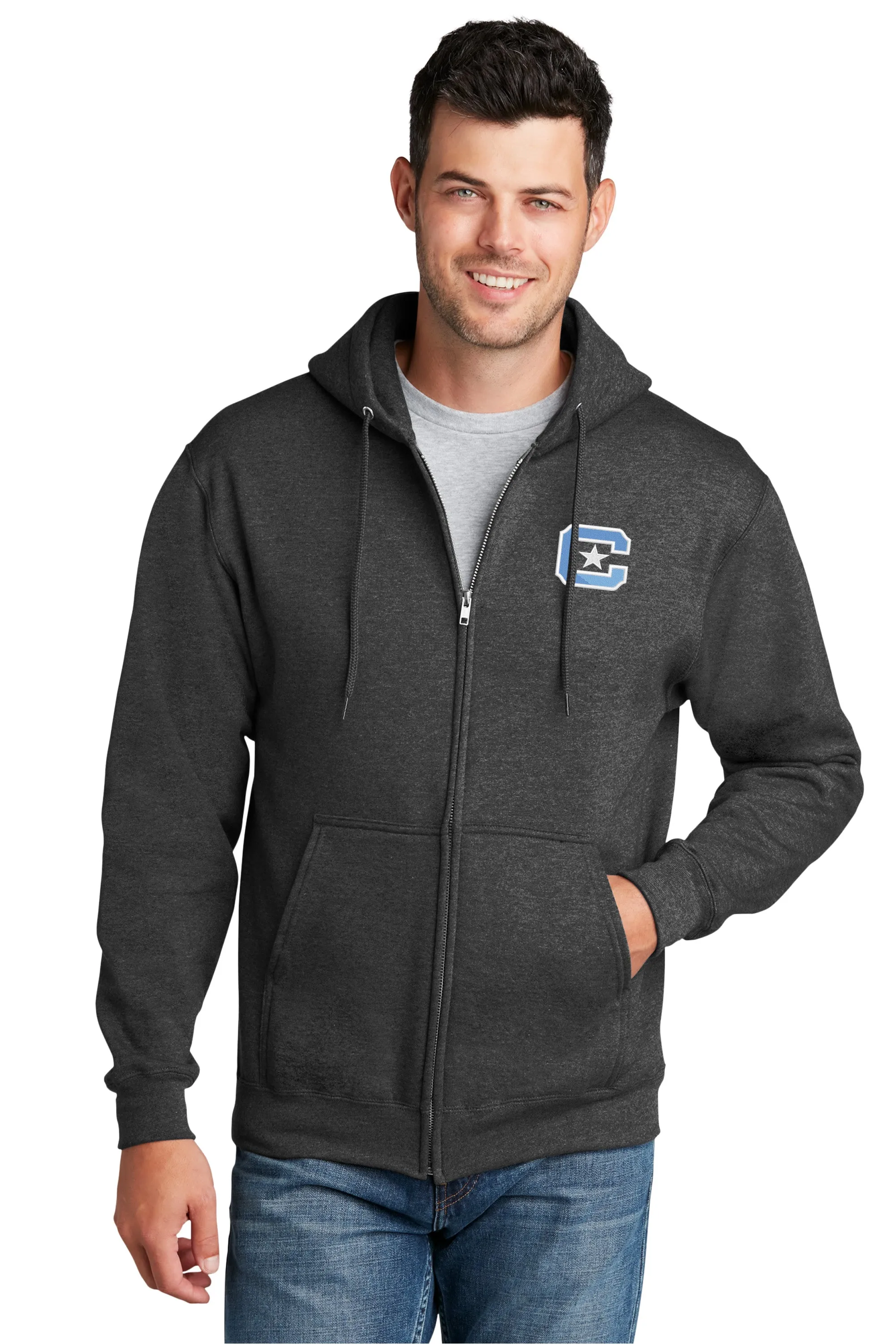 The Citadel Block C Core Fleece Full-Zip Hooded Sweatshirt
