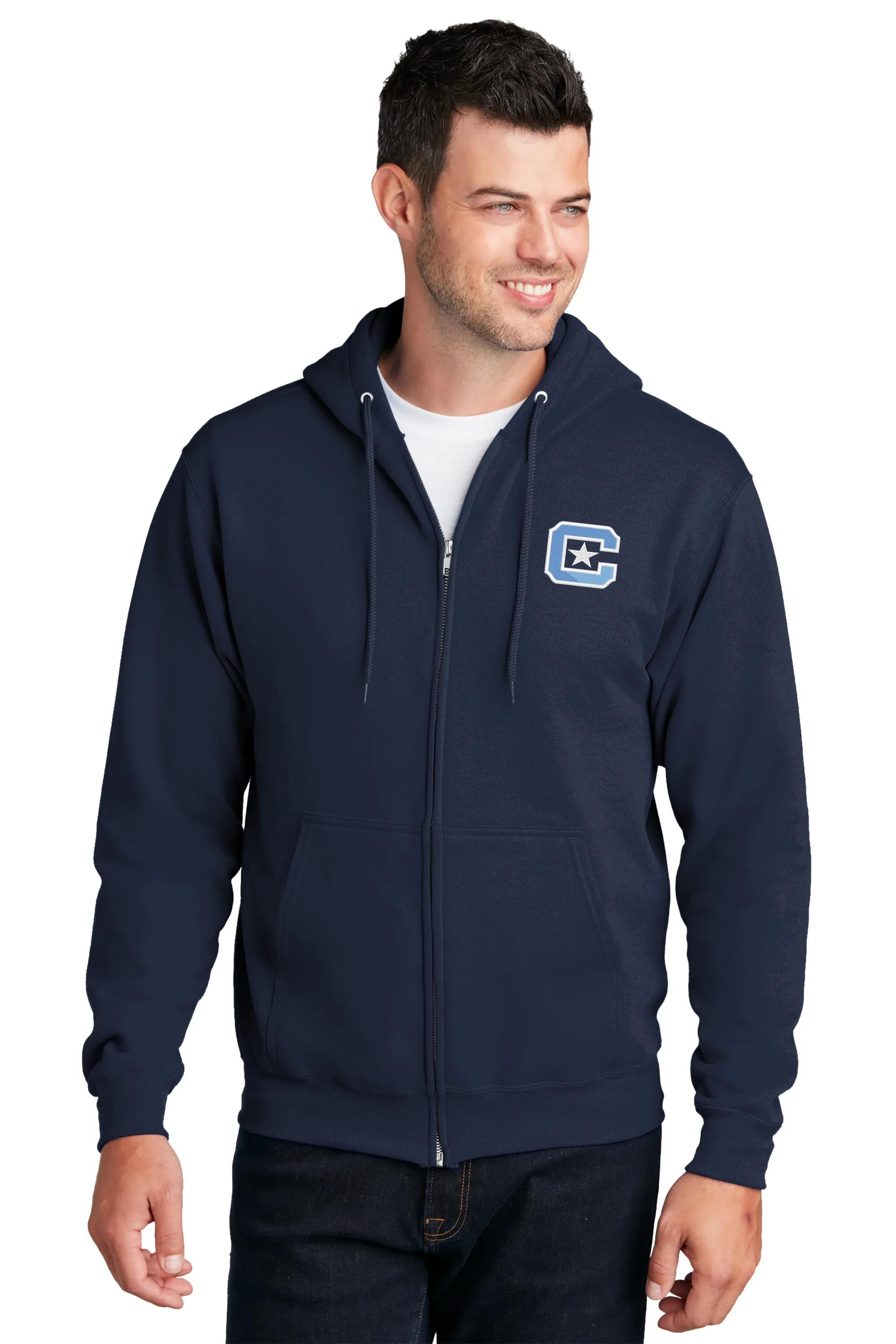 The Citadel Block C Core Fleece Full-Zip Hooded Sweatshirt