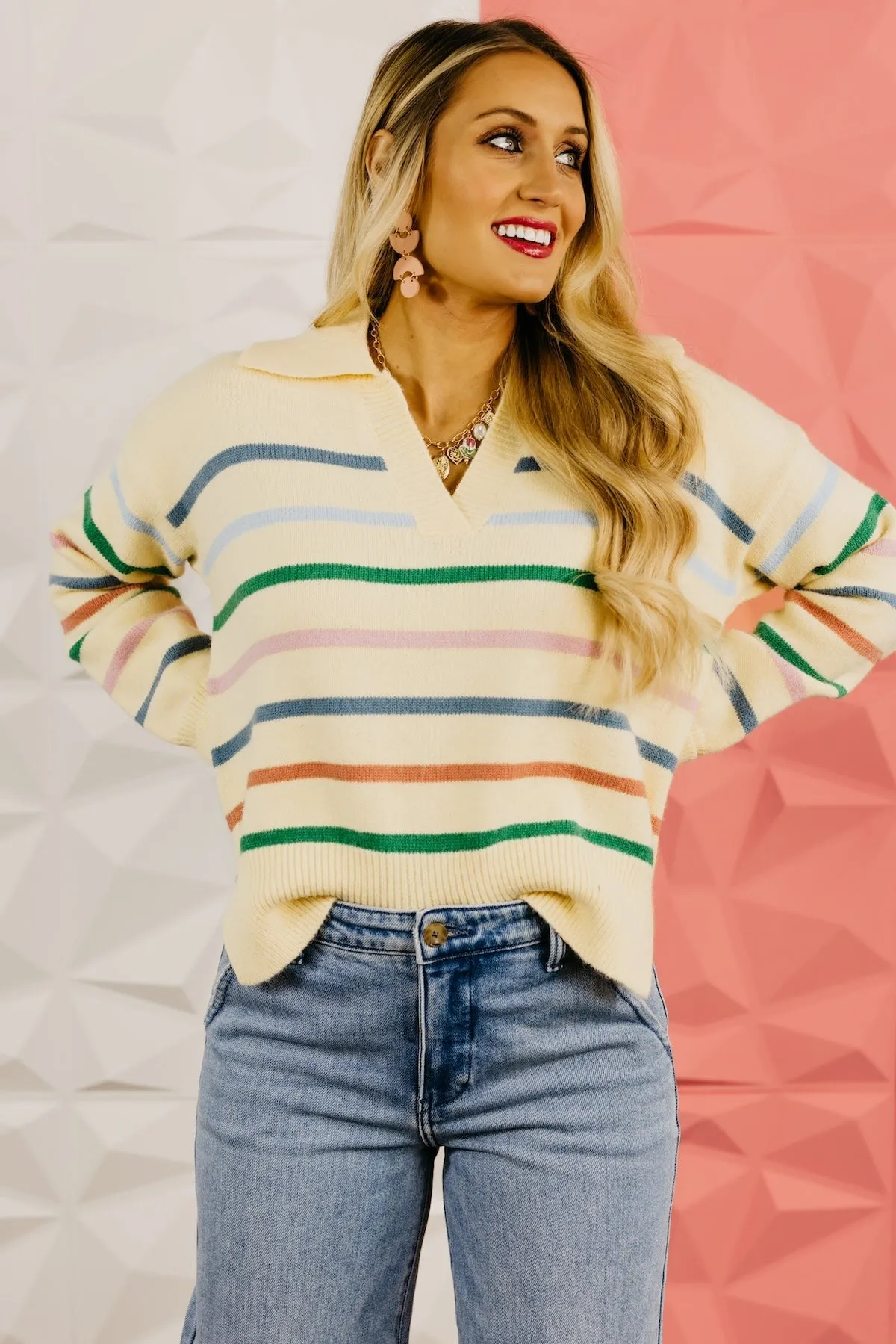 The Waylon Collar Striped Sweater