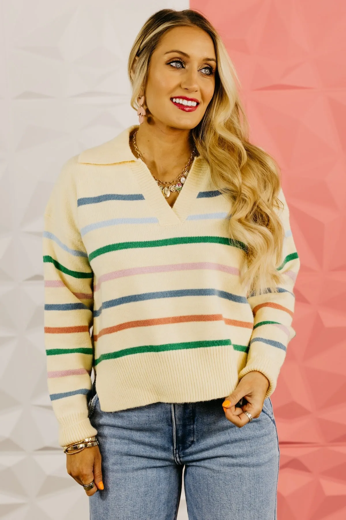 The Waylon Collar Striped Sweater