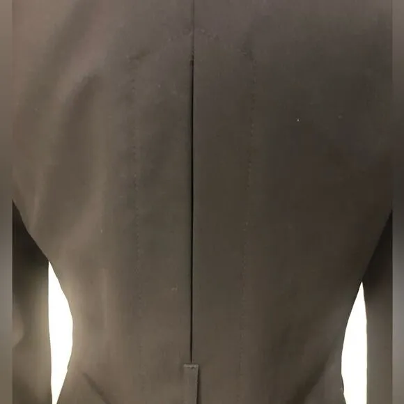 Theory Four Button Double Breasted Wool Black Blazer Jacket Size P