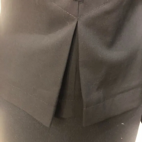 Theory Four Button Double Breasted Wool Black Blazer Jacket Size P