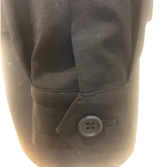 Theory Four Button Double Breasted Wool Black Blazer Jacket Size P