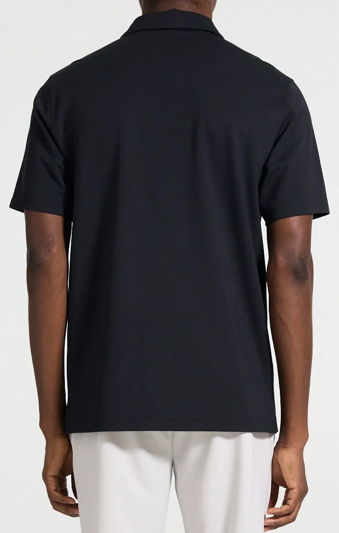 Theory Ryder Zip Polo - Black