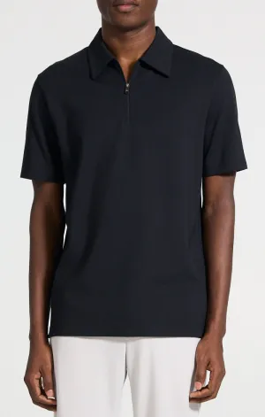 Theory Ryder Zip Polo - Black
