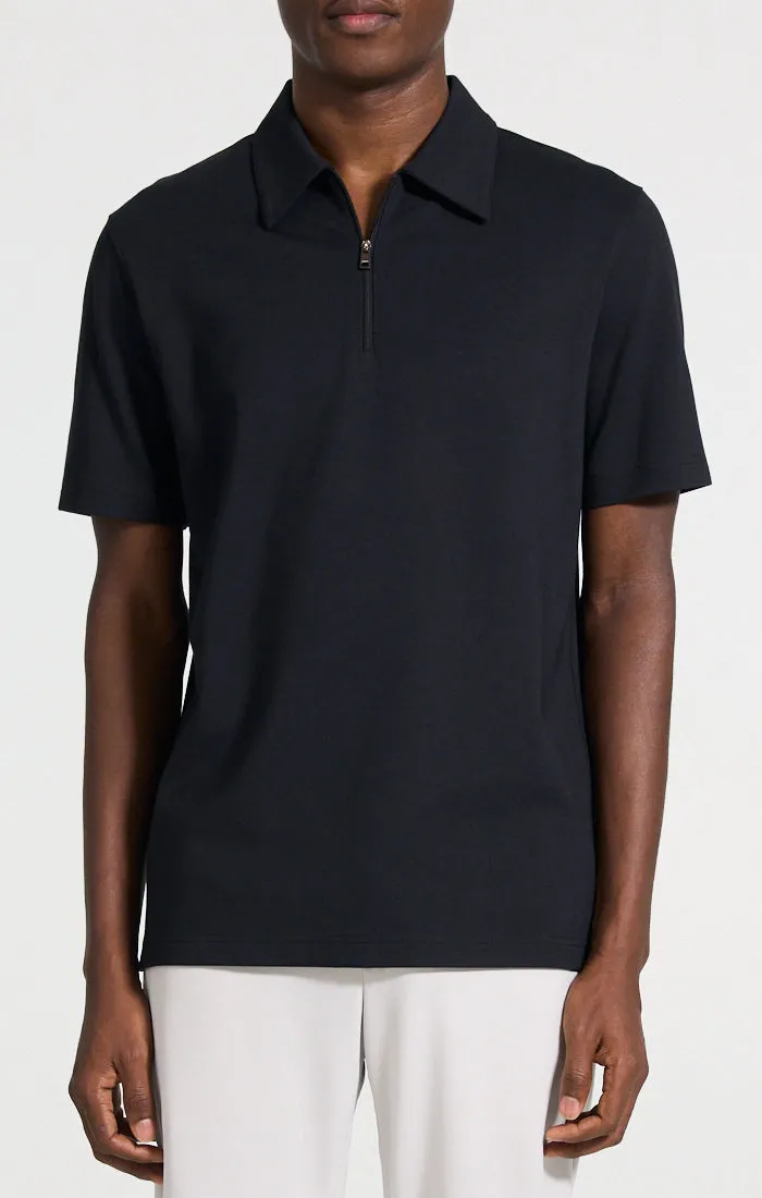 Theory Ryder Zip Polo - Black