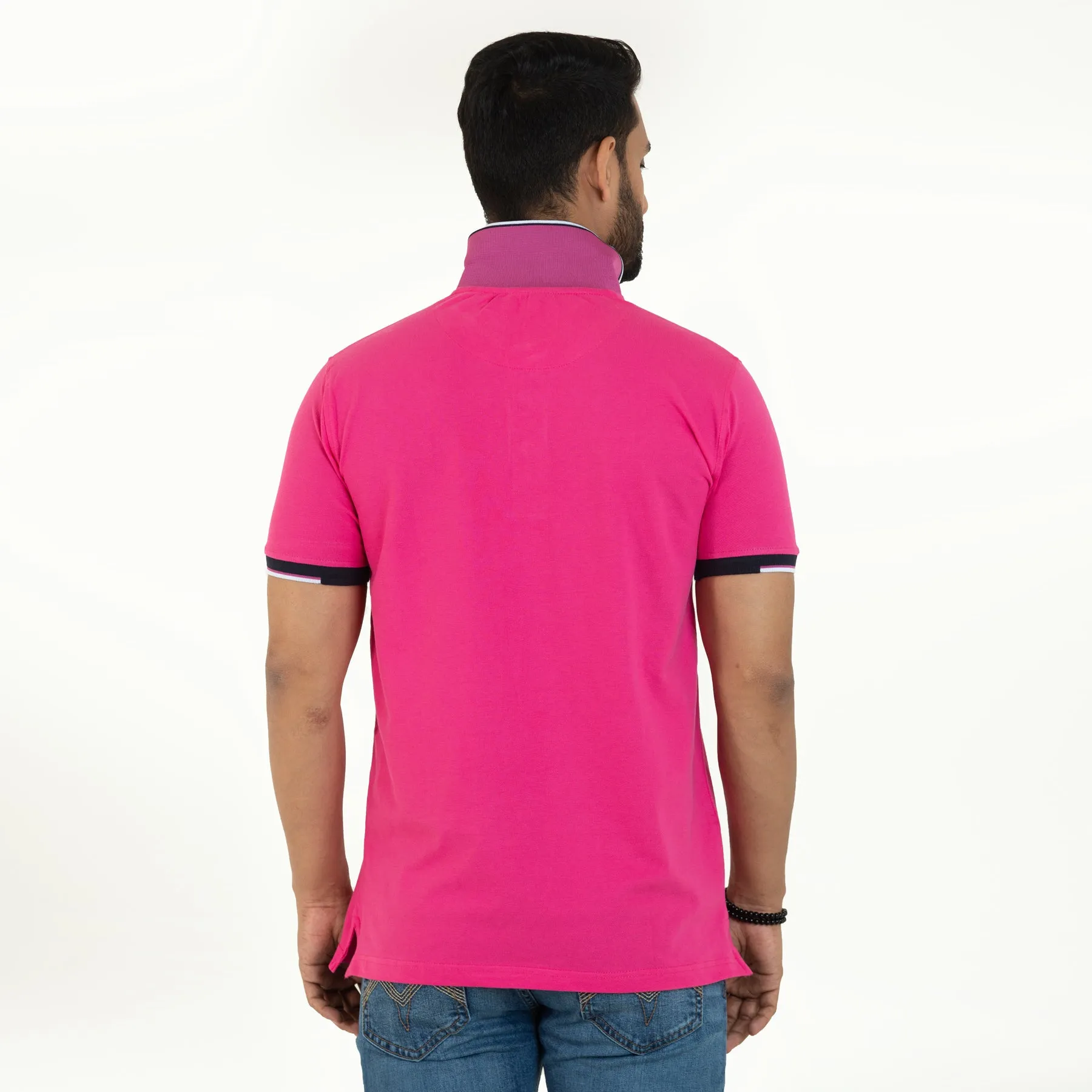 Tipping polo-Hot Pink