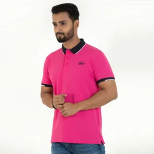 Tipping polo-Hot Pink