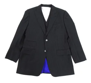 Tom Ford Black Pinstripe Three Piece Suit - 42