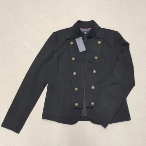 Tommy Hilfiger Military Band Jacket Blazer Women's SMALL  Black Open  Casual