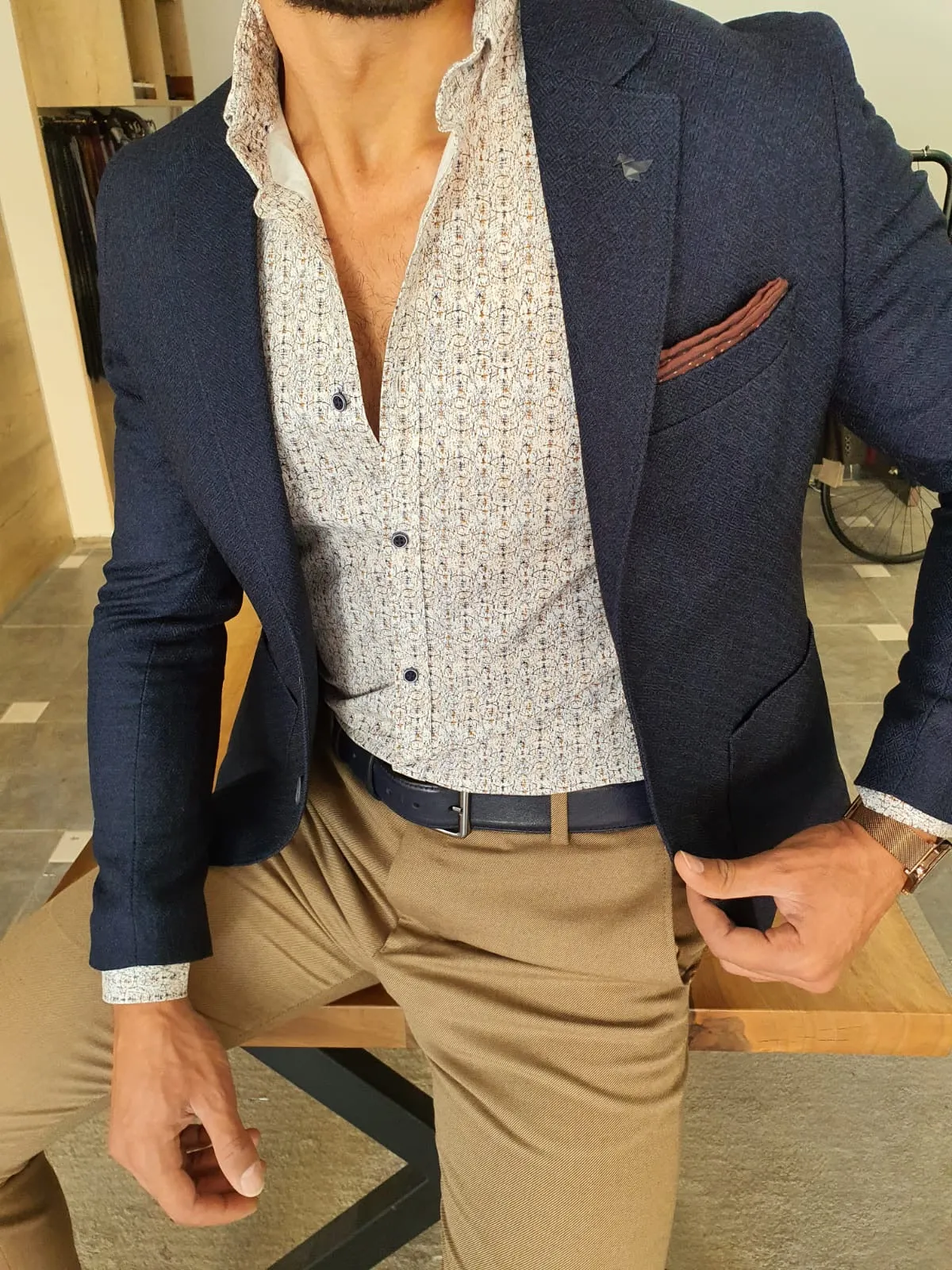 Torino Navy Blue Slim Fit Blazer: The Ultimate Versatile Jacket