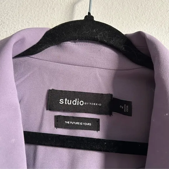 Torrid Studio Sz 2X Purple Lavender Elegant Blazer