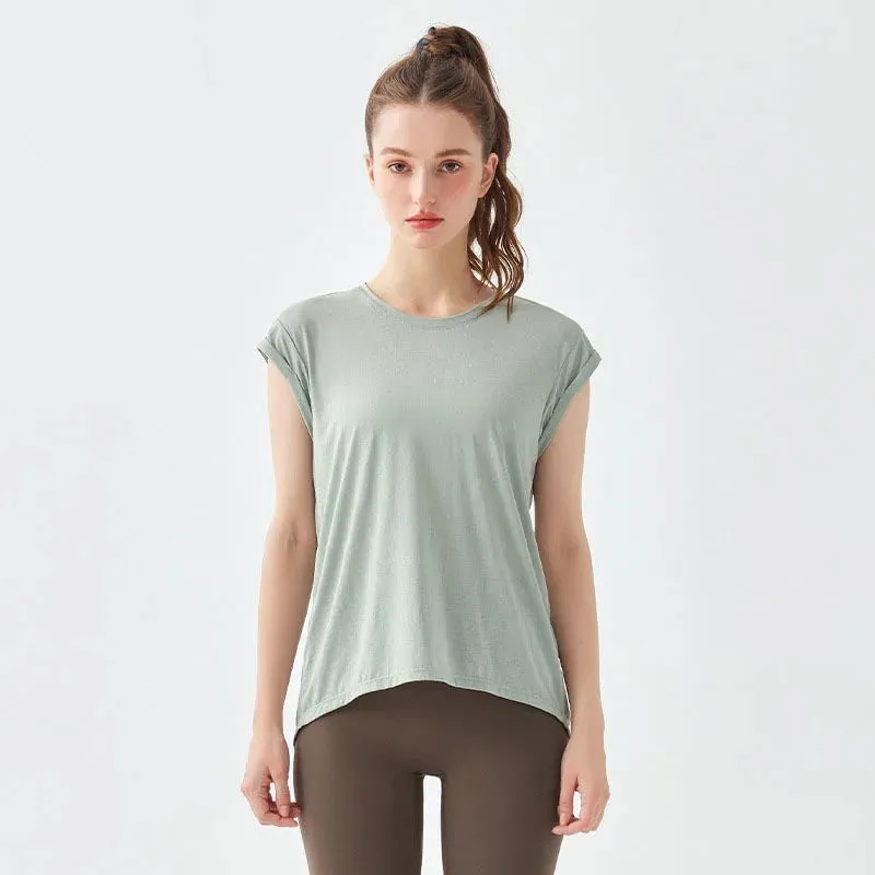 Translucent Open-Back Yoga Vest Women - Loose-Fit Moisture-Wicking Sleeveless Shirt for Running Fitness