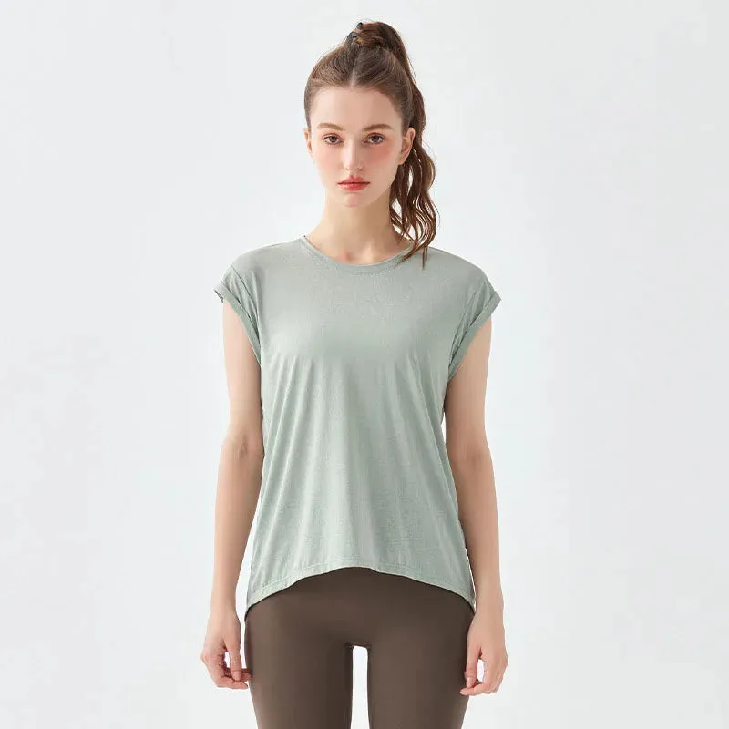 Translucent Open-Back Yoga Vest Women - Loose-Fit Moisture-Wicking Sleeveless Shirt for Running Fitness