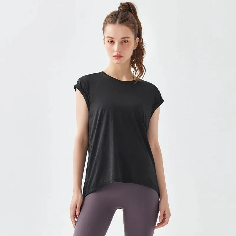 Translucent Open-Back Yoga Vest Women - Loose-Fit Moisture-Wicking Sleeveless Shirt for Running Fitness