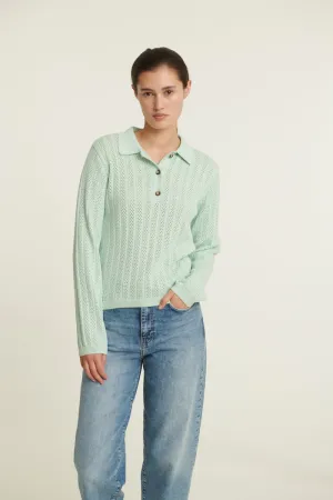 Tricia LS Polo - Gossamer Green