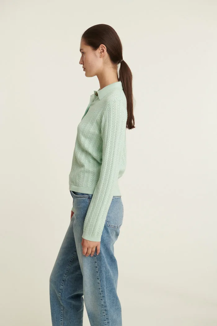 Tricia LS Polo - Gossamer Green