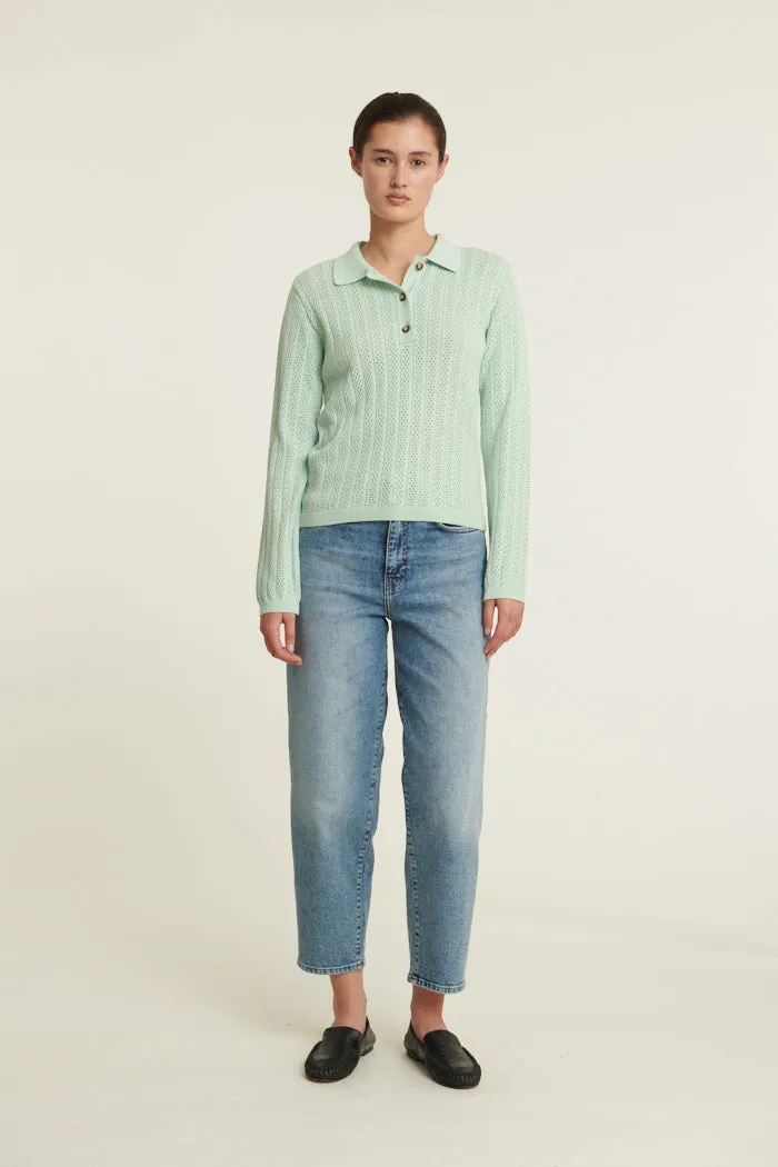 Tricia LS Polo - Gossamer Green