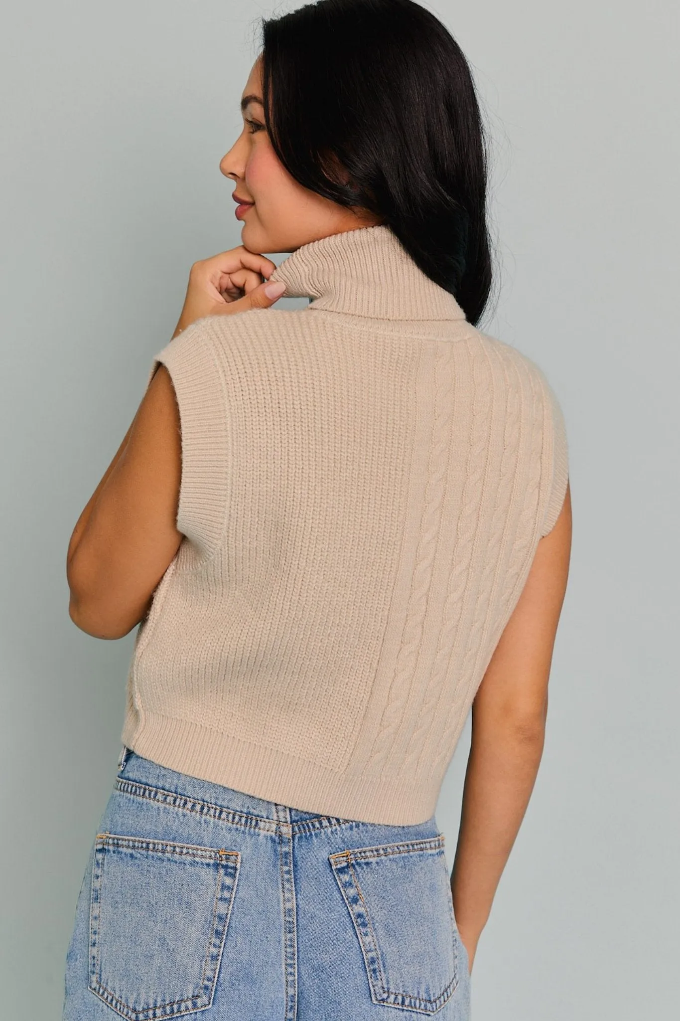 Turtle Neck Sweater Vest