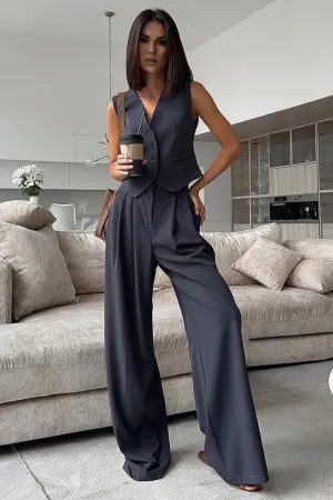 UJ0192 Vest Blazer and Pants Set