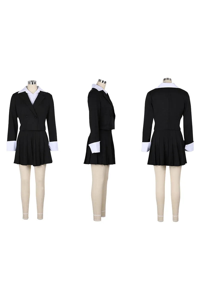 UL627 Long Sleeve Blazer and Mini Pleated Skirt Set