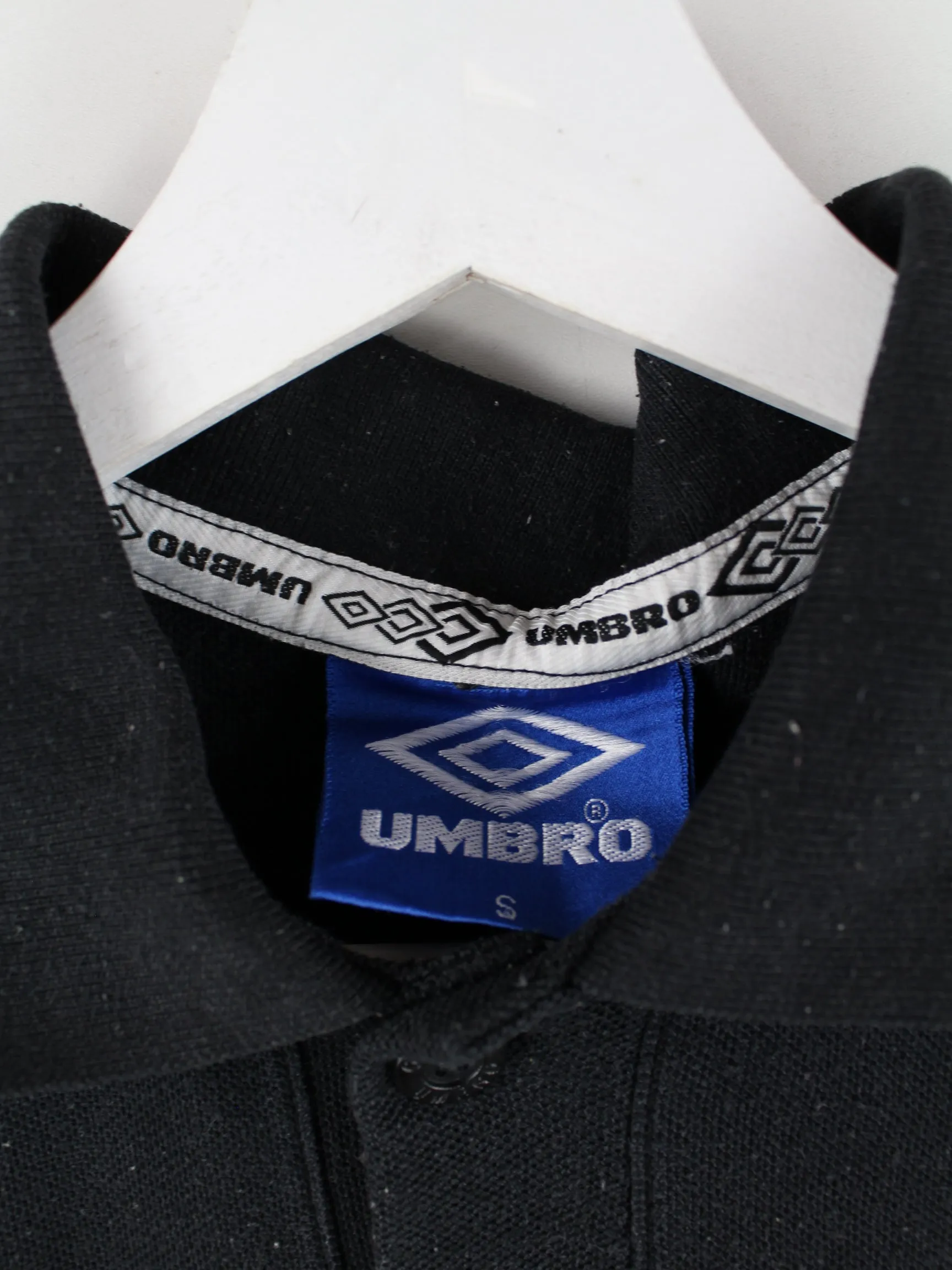 Umbro 90s Vintage Basic Polo Schwarz S